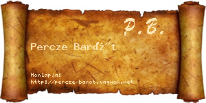Percze Barót névjegykártya